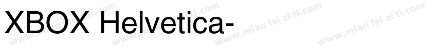 XBOX Helvetica字体转换